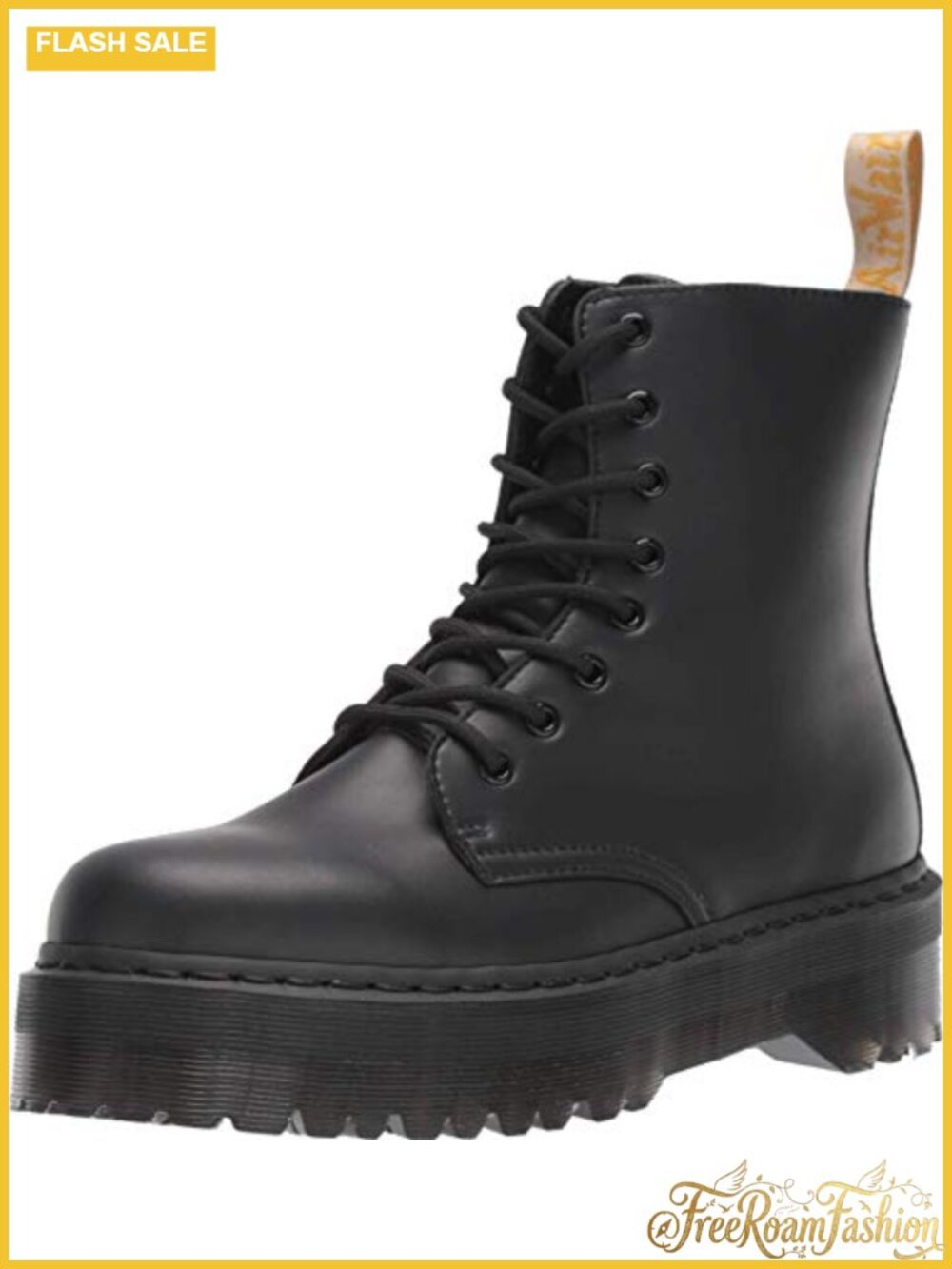 Vegan Jadon II Man Made Material 8 Eye Quad Boot Side Zip Combat Bootie